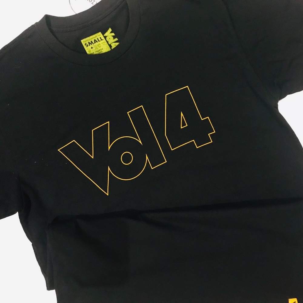 Volume 4 “Vol 4” Logo Black Skate Tee